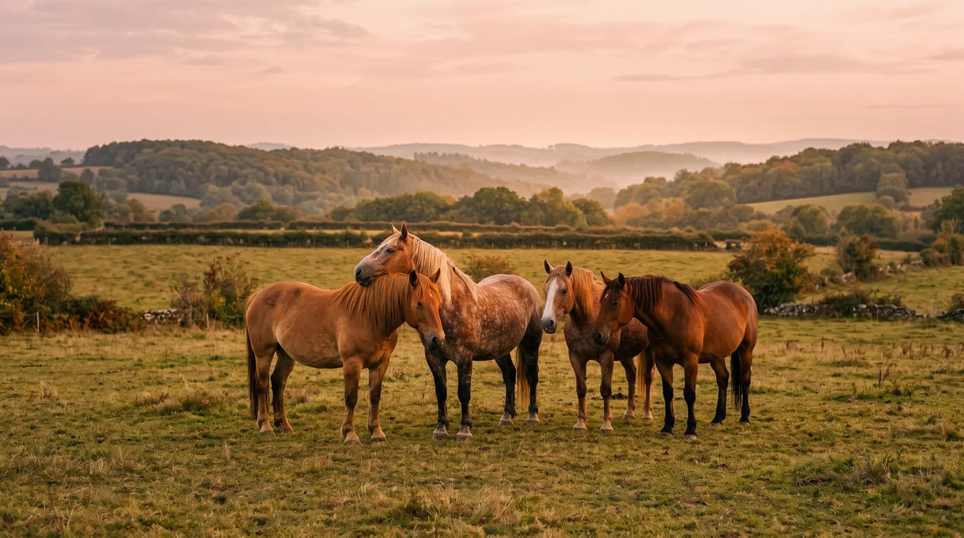 Les chevaux du Élevage d'une Romance en liberté, Corrèze